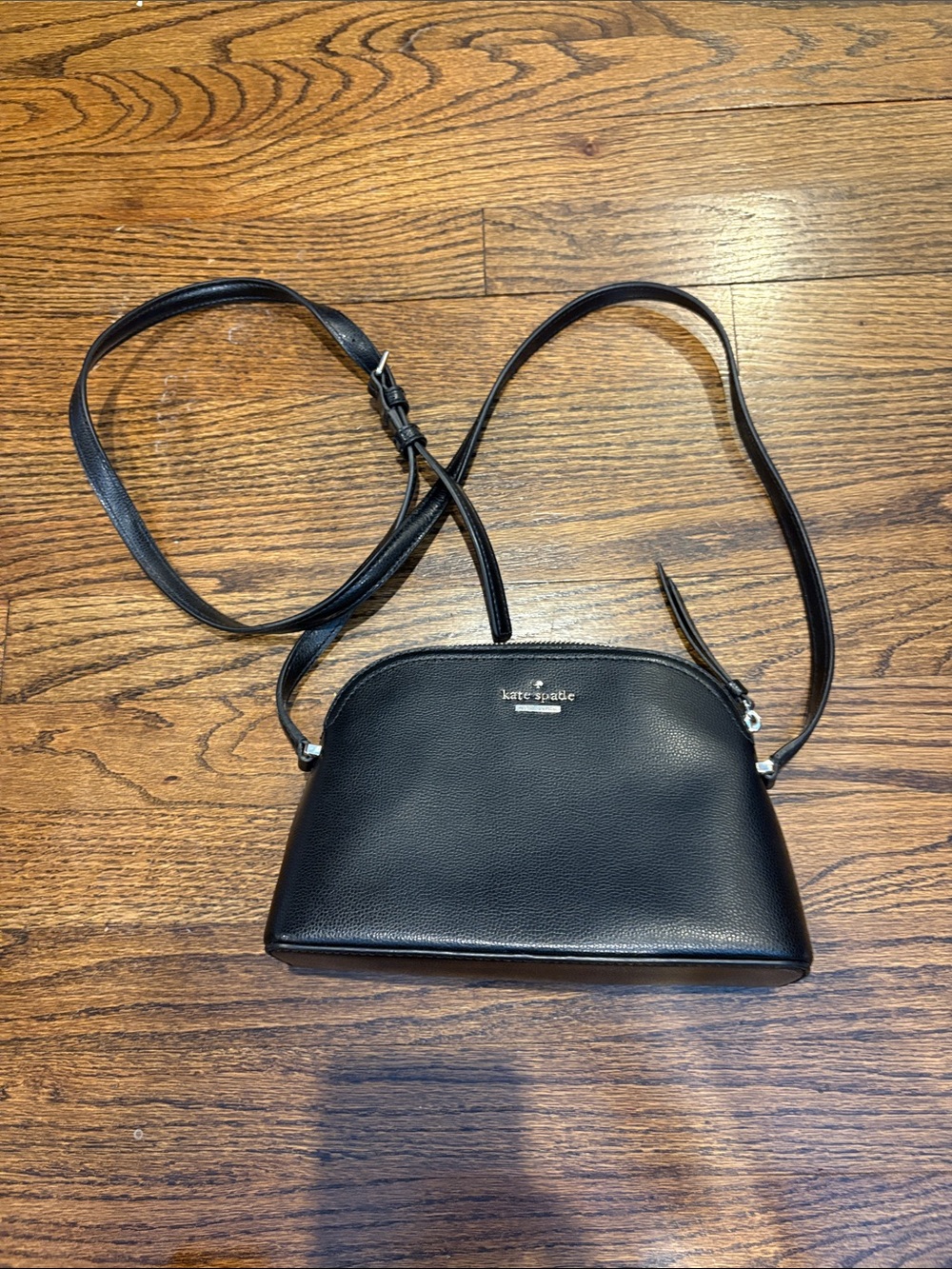 kate spade black pebble leather crossbody